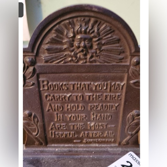 Bradley and Hubbard antique cast iron book ends - Picture 3 of 3